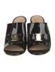 Salvatore Ferragamo Vara Bow Accent Patent Leather Slides