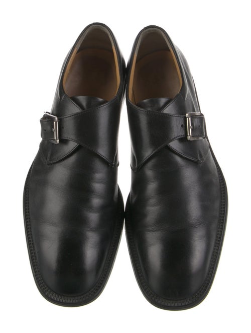 Salvatore Ferragamo Leather Monk Straps