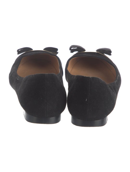 Salvatore Ferragamo Vara Bow Accent Suede Flats