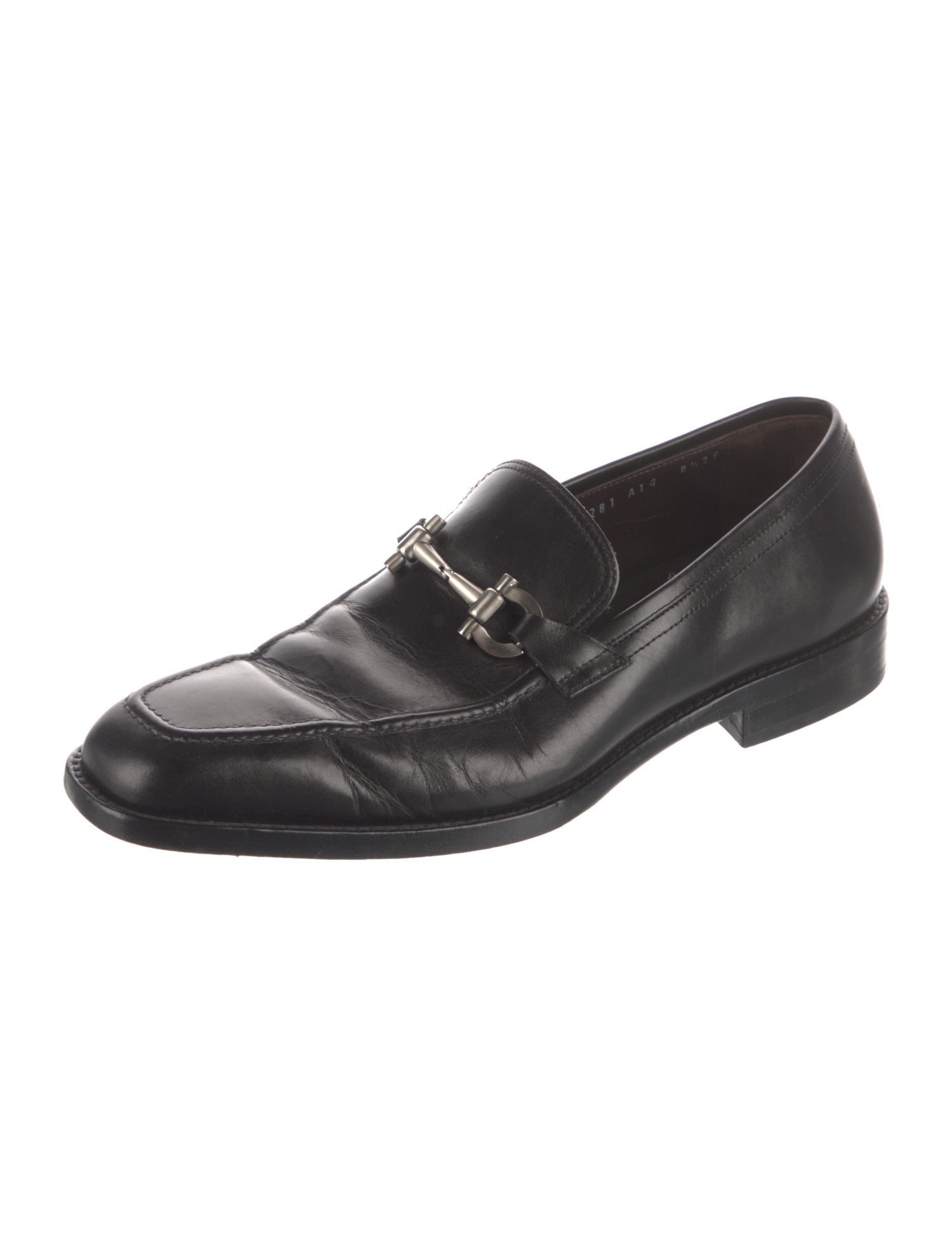 Salvatore Ferragamo Horsebit Accent Leather Dress Loafers