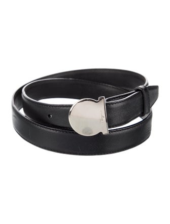 Salvatore Ferragamo Skinny Leather Belt Kit