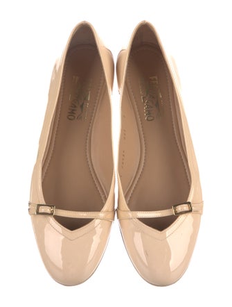 Salvatore Ferragamo Vara Bow Accent Patent Leather Flats