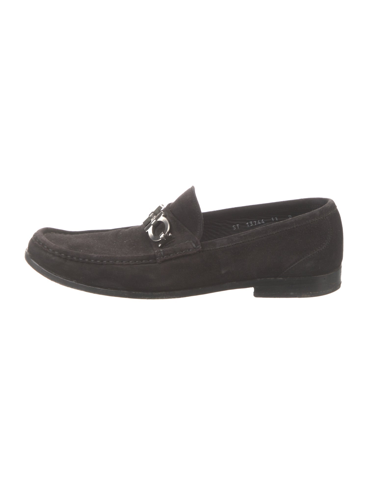 Salvatore Ferragamo Horsebit Accent Suede Dress Loafers