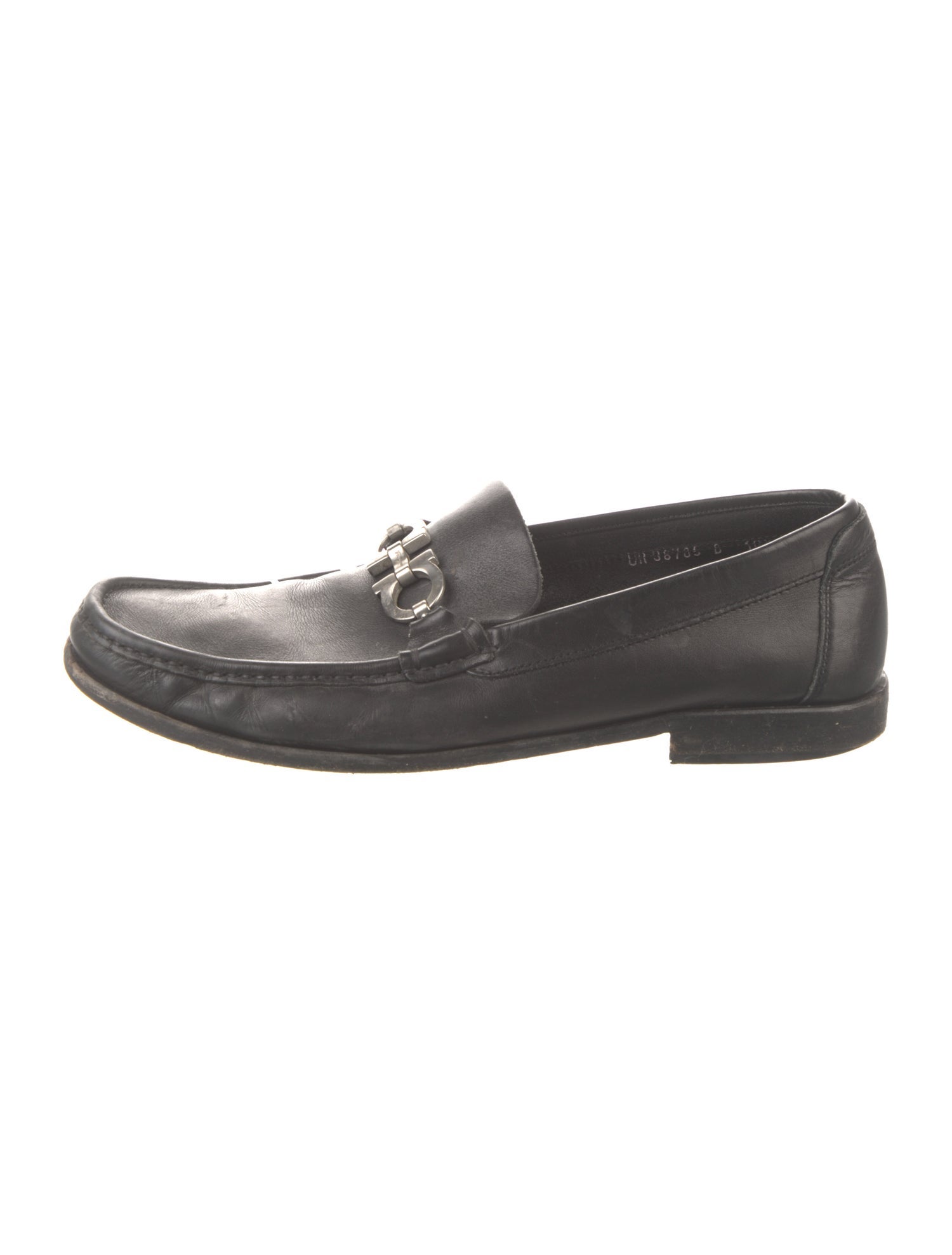 Salvatore Ferragamo Gancini Logo Leather Dress Loafers