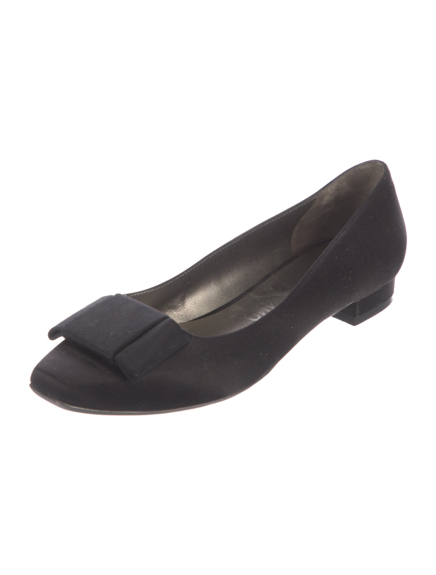 Salvatore Ferragamo Vara Bow Accent Satin Flats