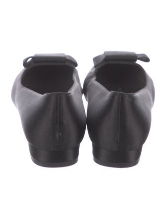 Salvatore Ferragamo Vara Bow Accent Satin Flats