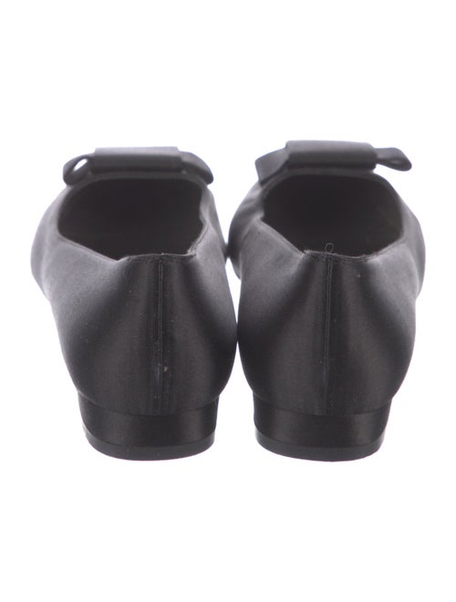 Salvatore Ferragamo Vara Bow Accent Satin Flats