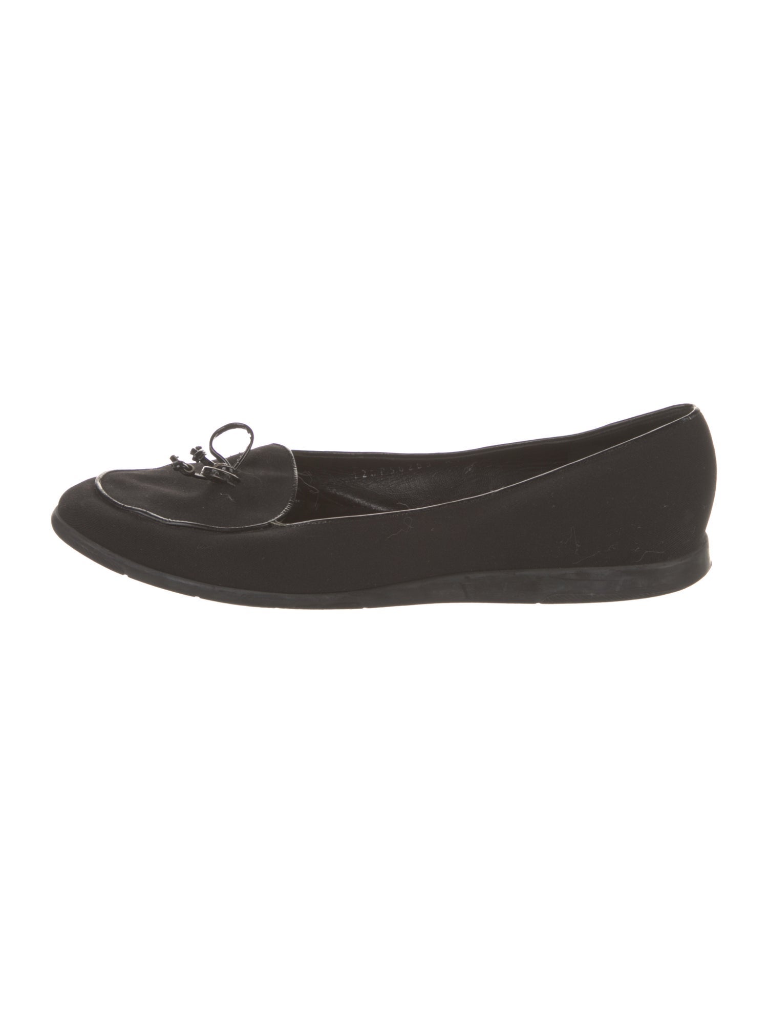 Salvatore Ferragamo Nylon Bow Accents Flats