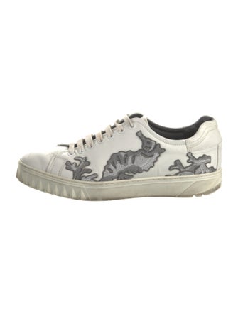 Salvatore Ferragamo Leather Printed Sneakers