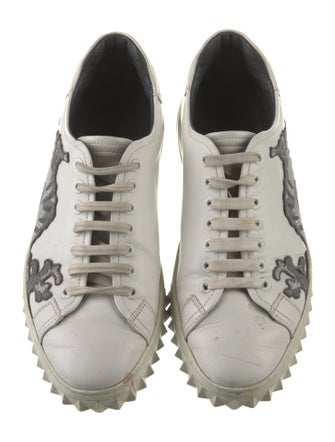 Salvatore Ferragamo Leather Printed Sneakers