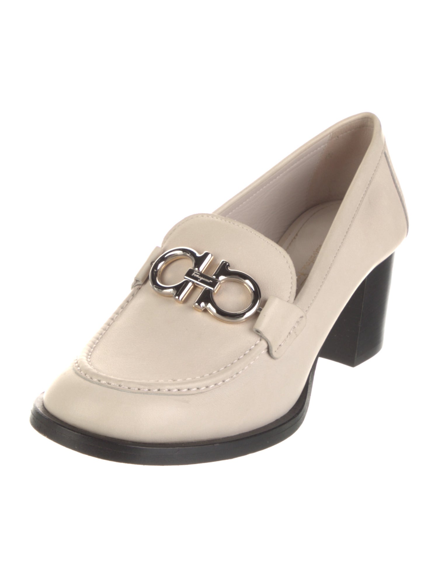 Salvatore Ferragamo Gancini Logo Leather Pumps