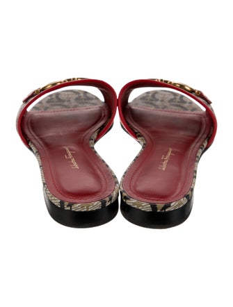 Salvatore Ferragamo Horsebit Accent Leather Slides