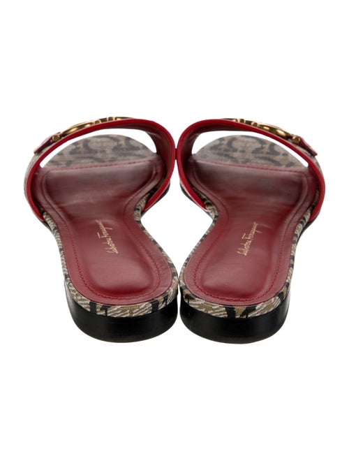 Salvatore Ferragamo Horsebit Accent Leather Slides