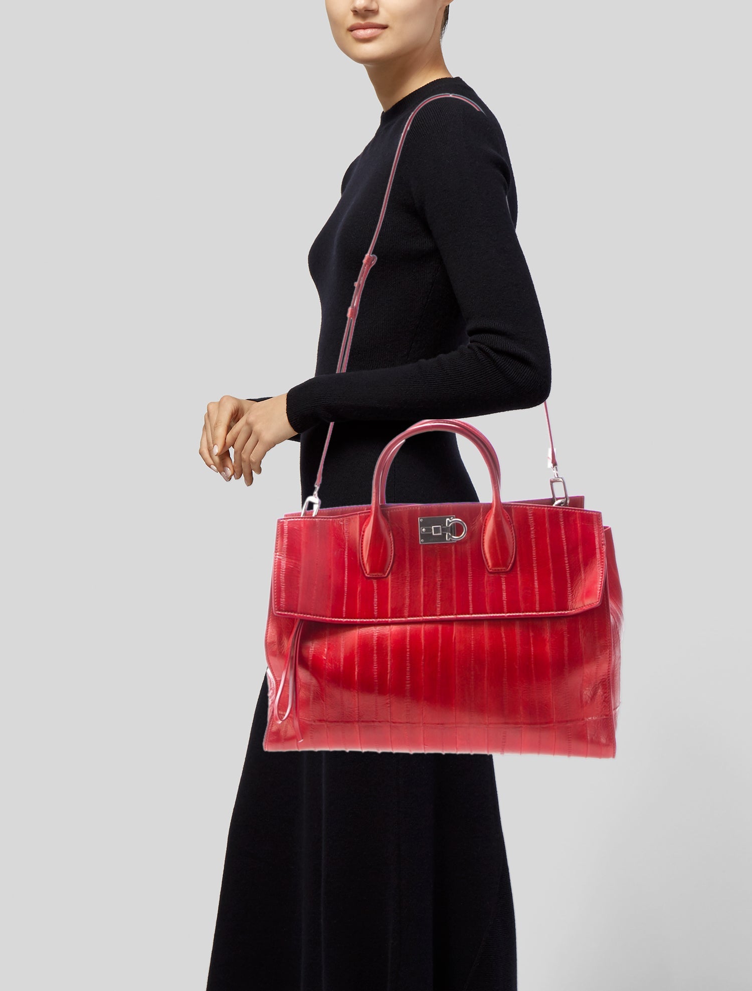 Salvatore Ferragamo Leather Weekender Bag