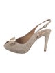 Salvatore Ferragamo Vara Bow Accent Snakeskin Slingback Pumps