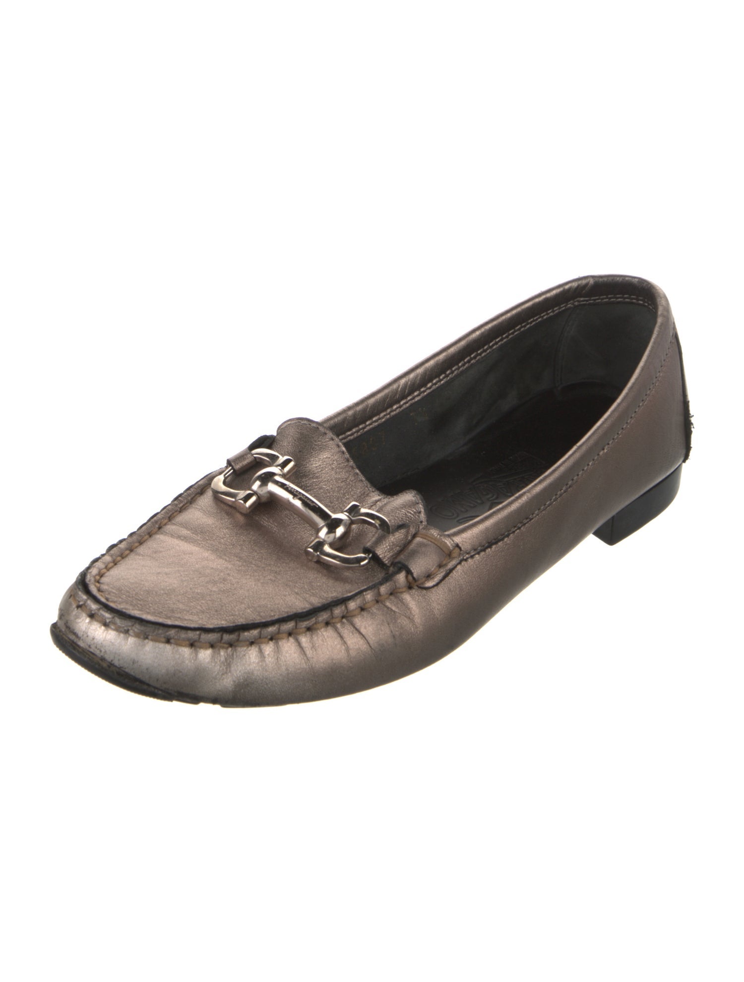 Salvatore Ferragamo Horsebit Accent Leather Loafers