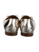 Salvatore Ferragamo Leather Bow Accents Ballet Flats
