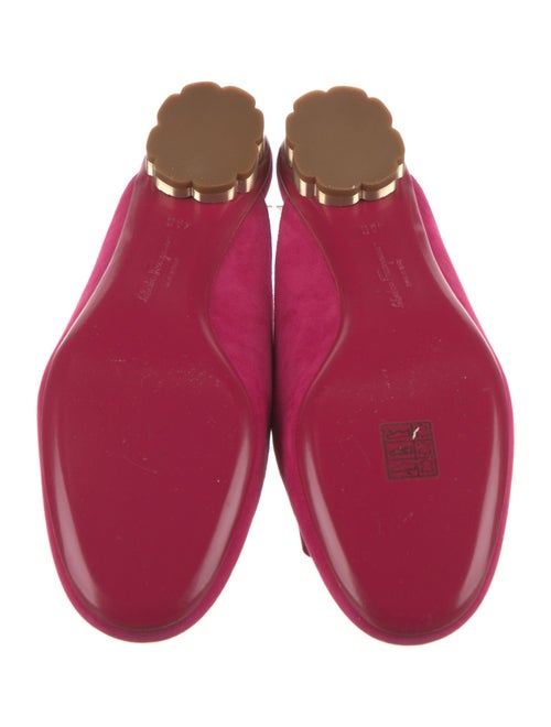 Salvatore Ferragamo Gancini Logo Suede Slides