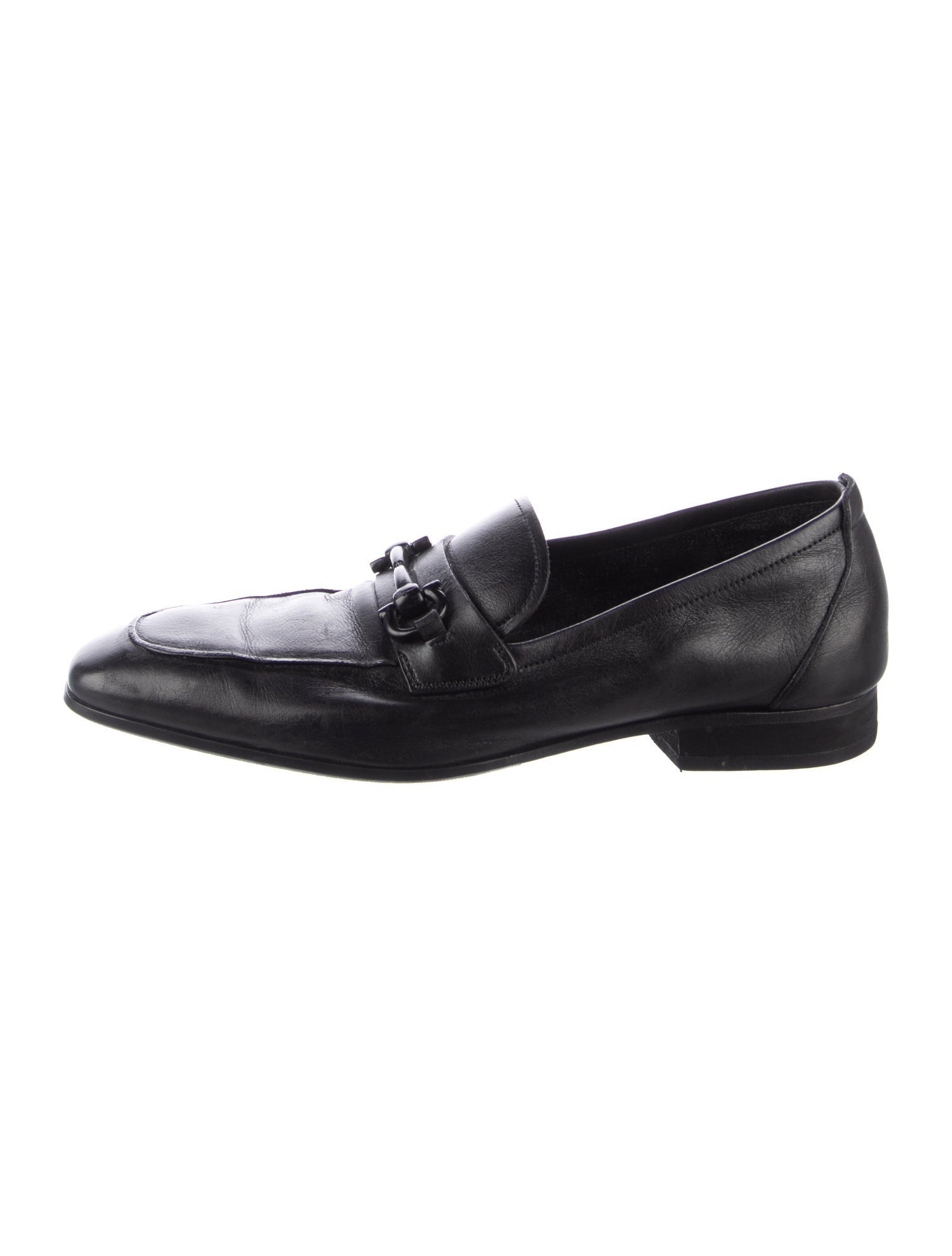 Salvatore Ferragamo Gancini Logo Leather Dress Loafers