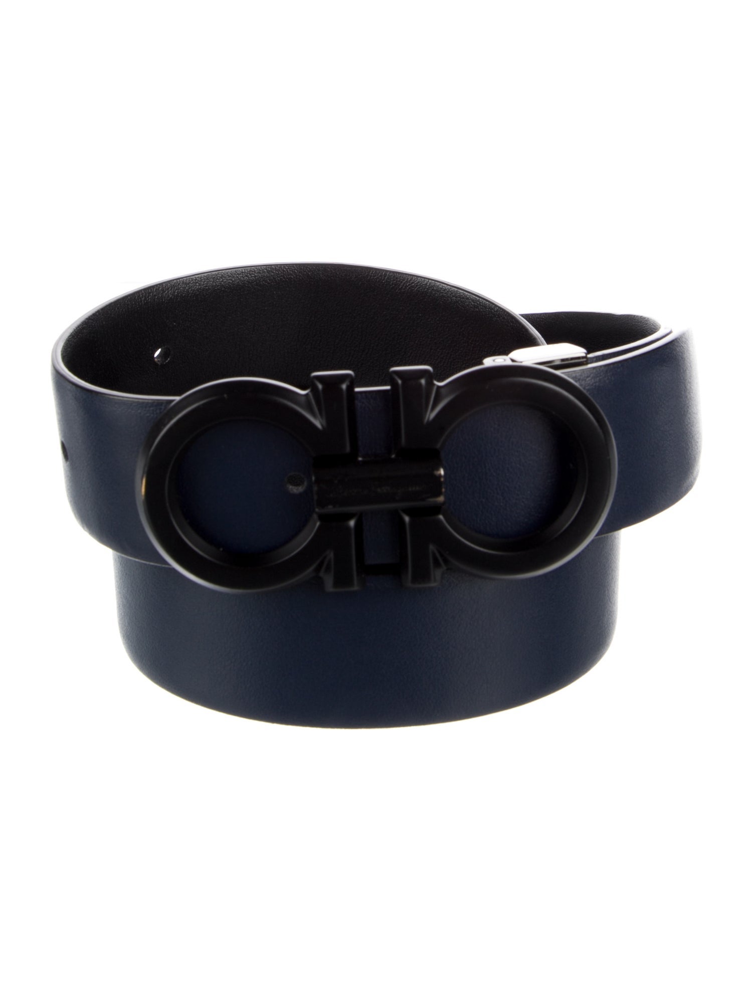 Salvatore Ferragamo Gancini Logo Leather Belt Kit