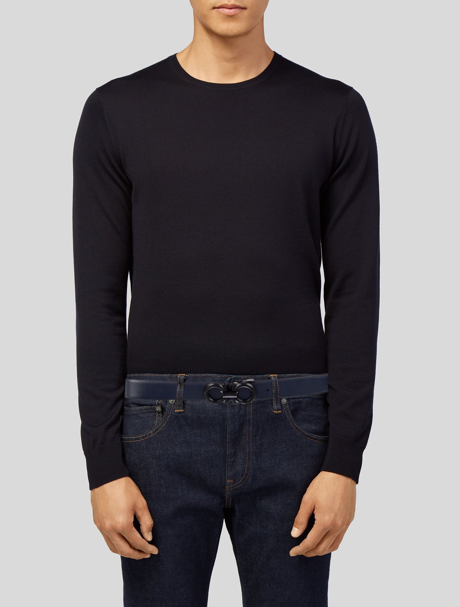 Salvatore Ferragamo Gancini Logo Leather Belt Kit