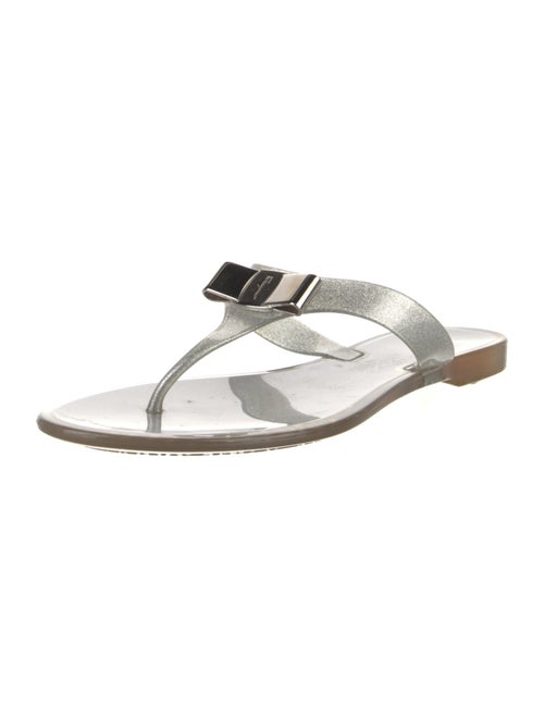 Salvatore Ferragamo Vara Bow Accent Rubber Slides