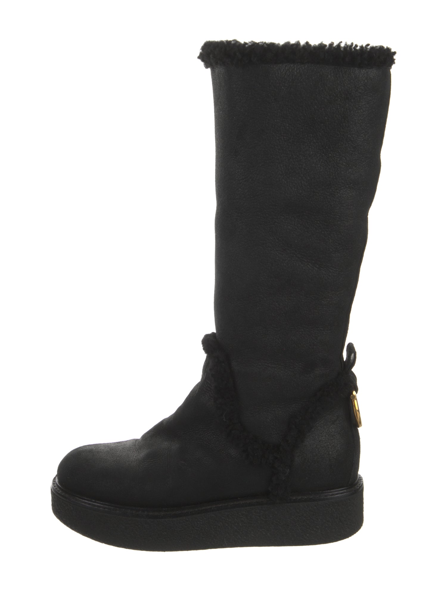 Salvatore Ferragamo Gancini Logo Suede Riding Boots