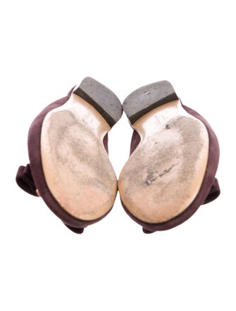 Salvatore Ferragamo Vara Bow Accent Suede Mules