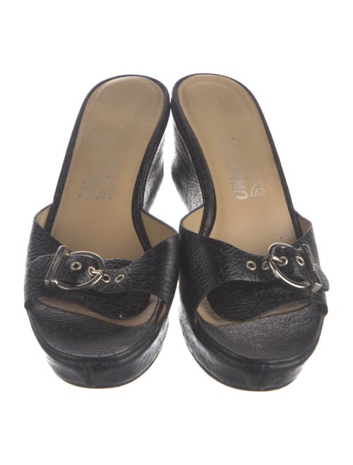 Salvatore Ferragamo Leather Slides