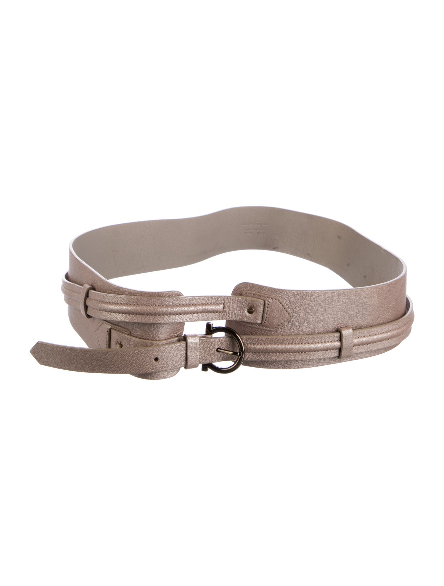 Salvatore Ferragamo Wide Leather Waist Belt