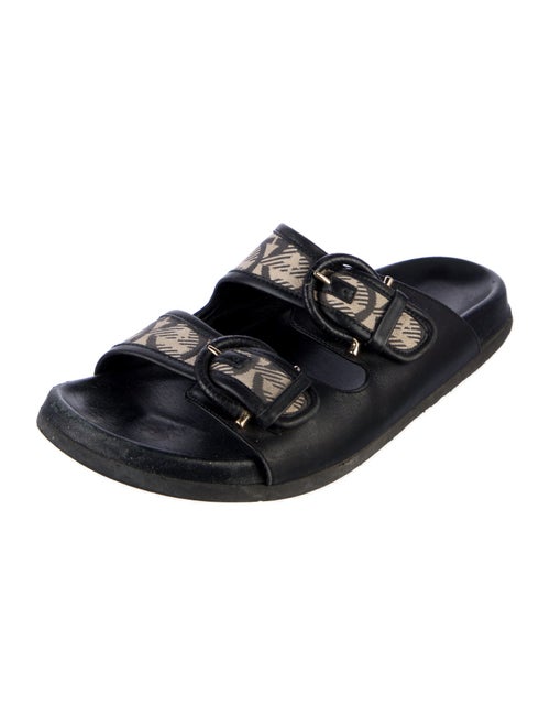 Salvatore Ferragamo Leather Printed Slides