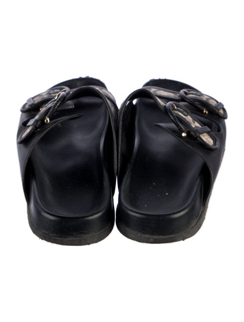 Salvatore Ferragamo Leather Printed Slides