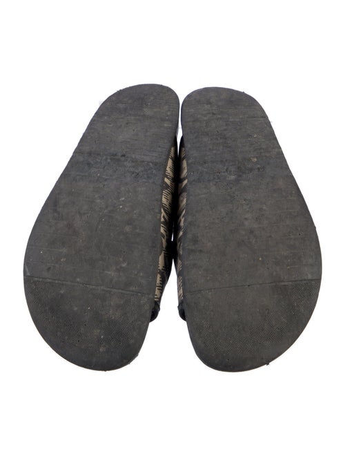 Salvatore Ferragamo Leather Printed Slides