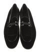 Salvatore Ferragamo Horsebit Accent Velvet Monk Straps