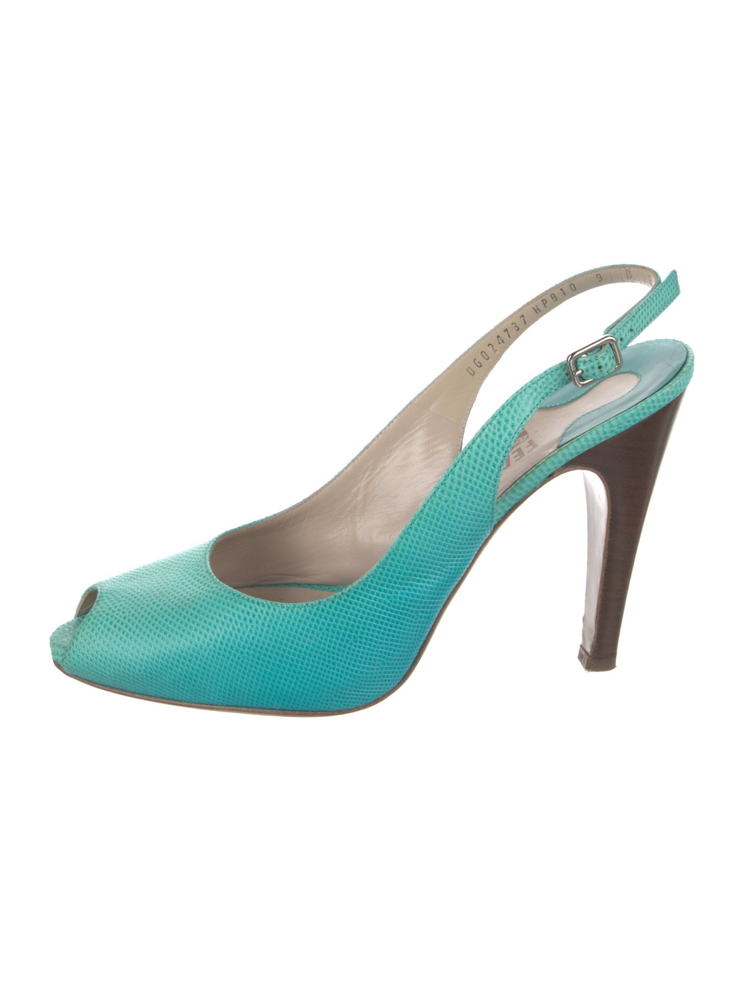 Salvatore Ferragamo Snakeskin Slingback Pumps