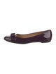 Salvatore Ferragamo Vara Bow Accent Patent Leather Ballet Flats