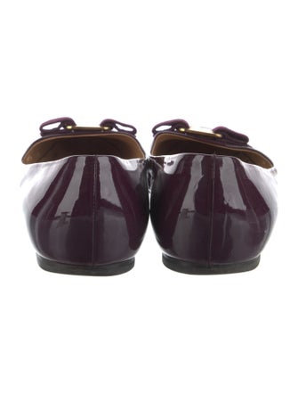 Salvatore Ferragamo Vara Bow Accent Patent Leather Ballet Flats