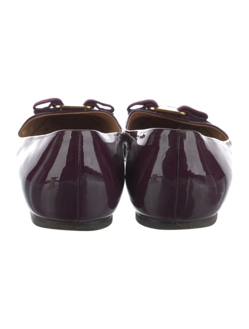 Salvatore Ferragamo Vara Bow Accent Patent Leather Ballet Flats