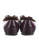 Salvatore Ferragamo Vara Bow Accent Patent Leather Ballet Flats
