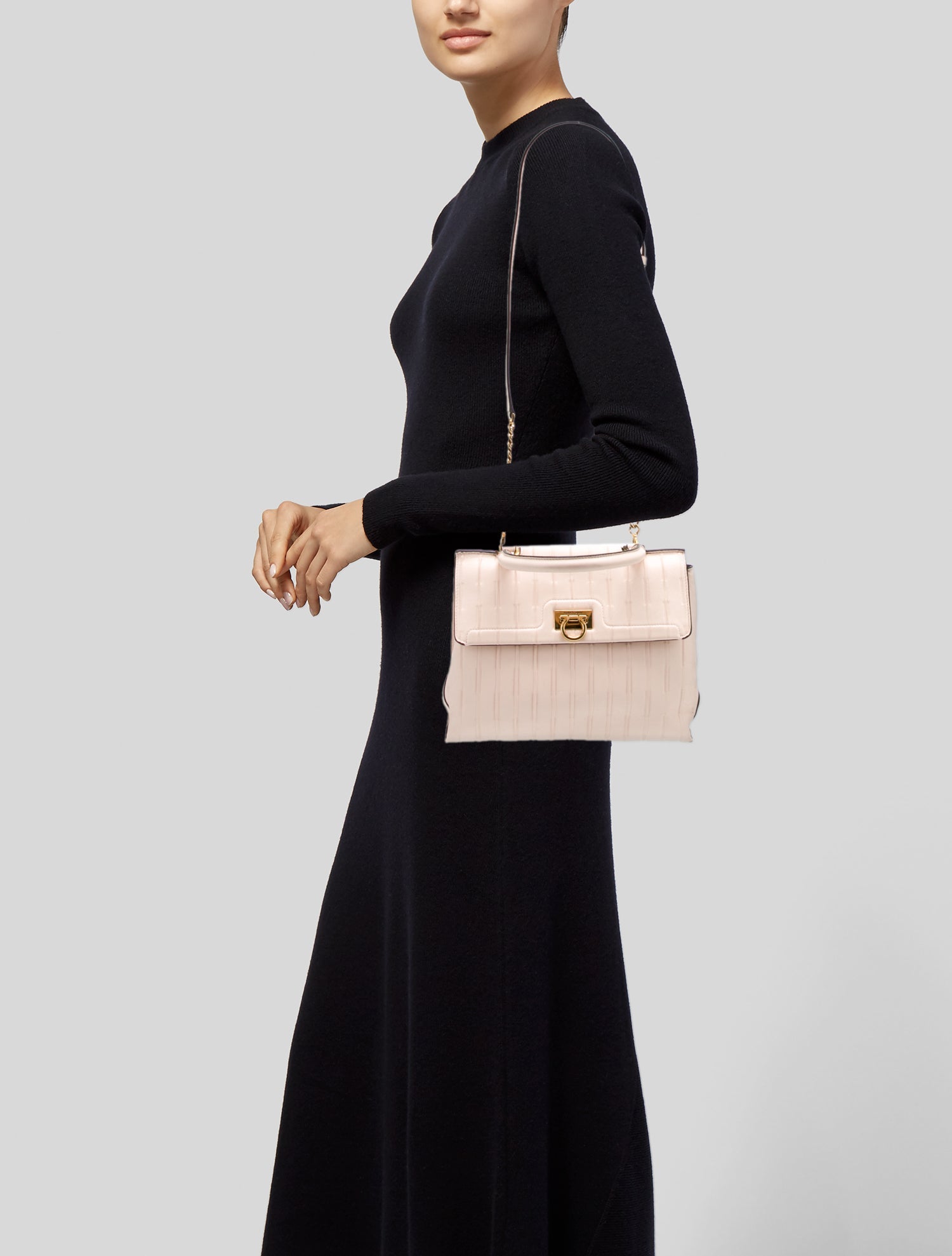 Salvatore Ferragamo Leather Top Handle Bag