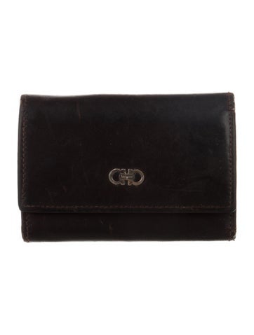 Salvatore Ferragamo Travel Leather Wallet Keychain