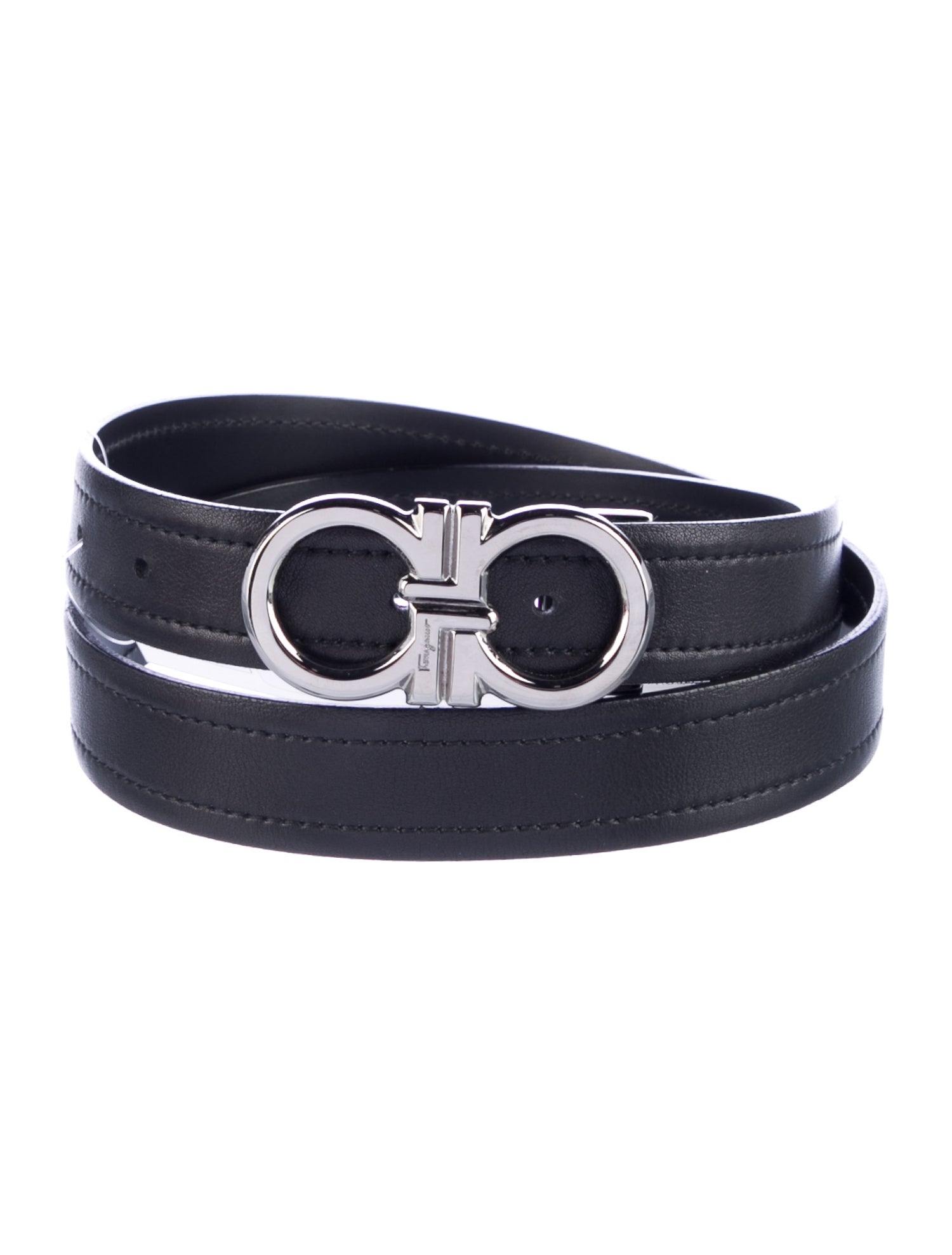 Salvatore Ferragamo Skinny Leather Belt Kit