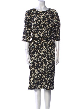 Salvatore Ferragamo Silk Midi Length Dress