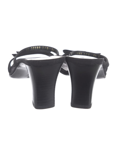 Salvatore Ferragamo Satin Bow Accents Slides