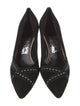 Salvatore Ferragamo Vara Bow Accent Suede Pumps