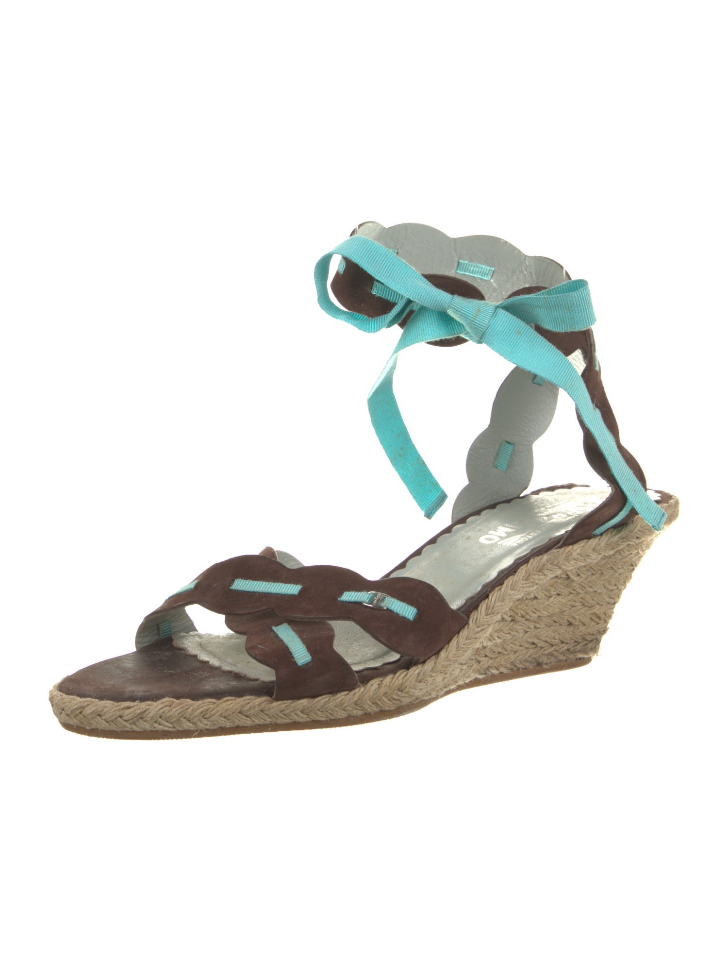 Salvatore Ferragamo Suede Colorblock Pattern Espadrilles