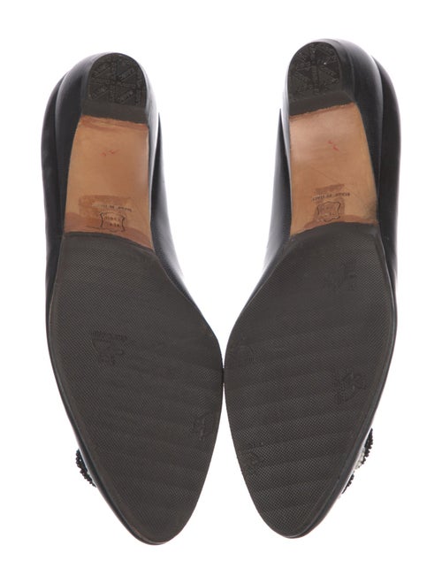 Salvatore Ferragamo Leather Sequin Embellishments Flats