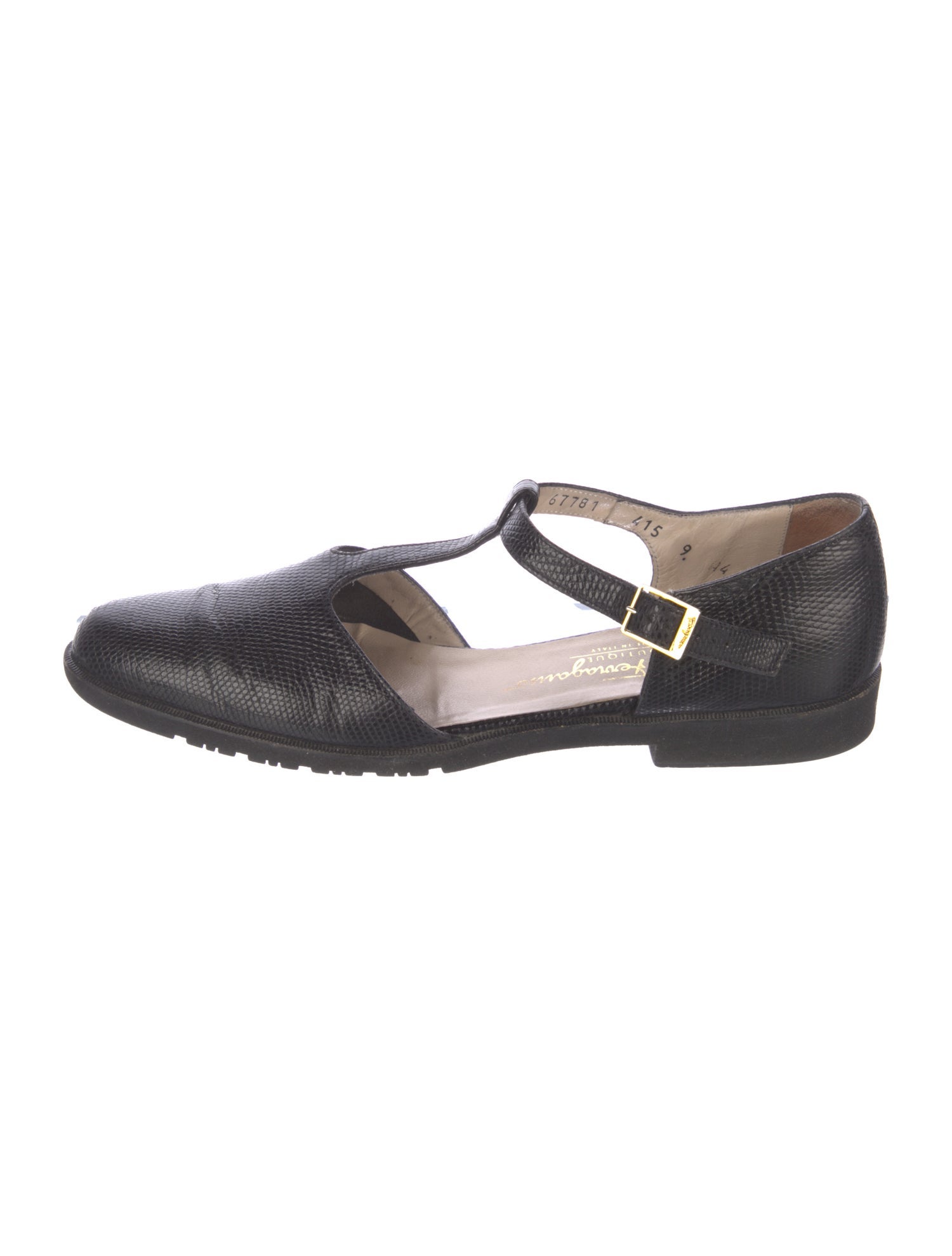 Salvatore Ferragamo Leather Mary Jane Flats