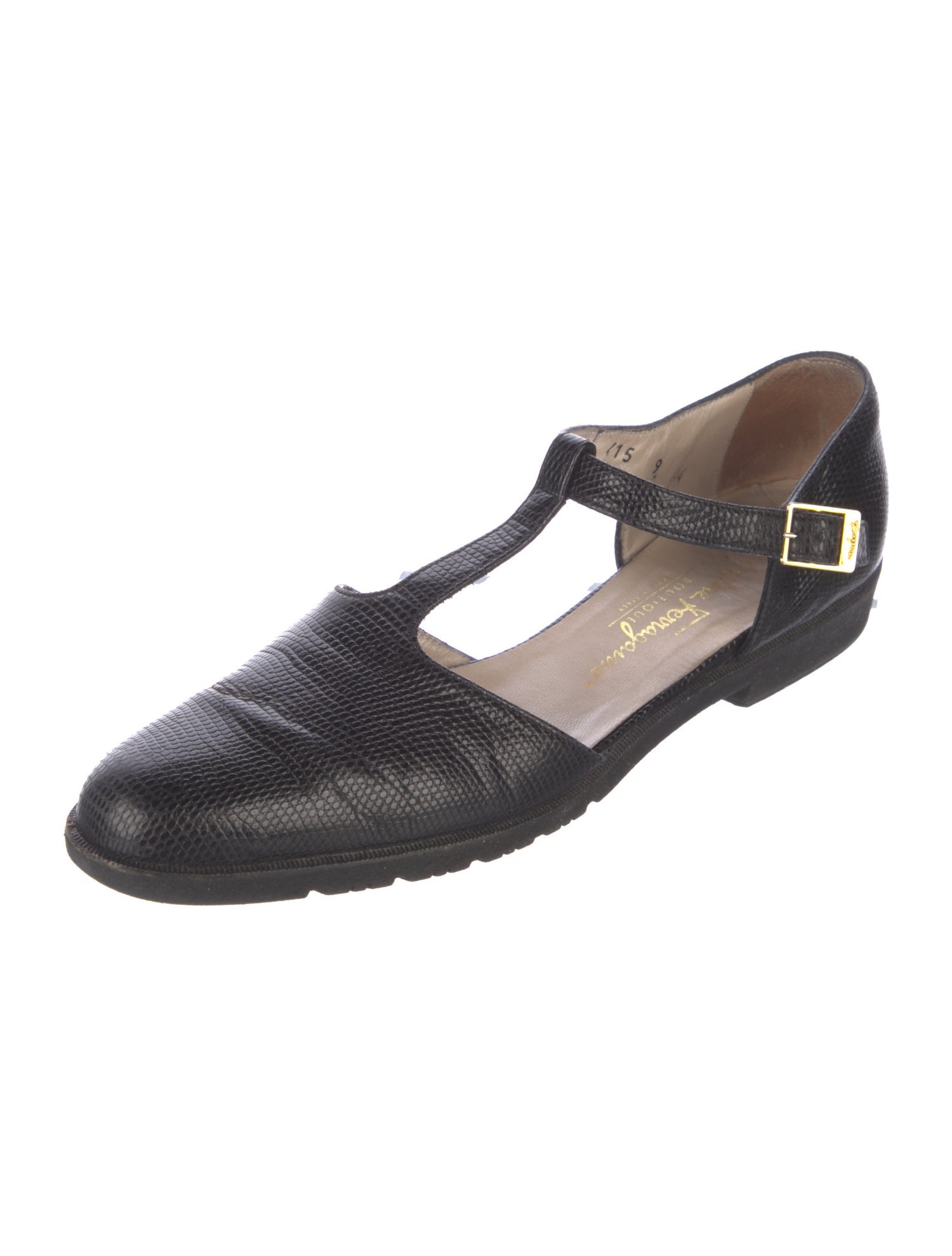 Salvatore Ferragamo Leather Mary Jane Flats