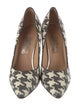 Salvatore Ferragamo Snakeskin Houndstooth Print Pumps